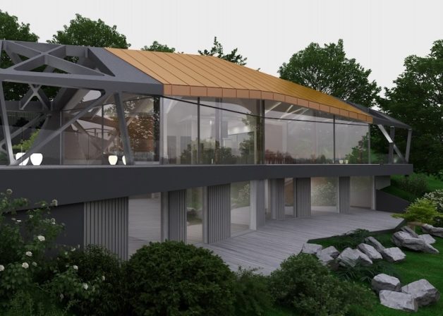 Keret-nélküli-tolóajtó-rendszer-alumínium-nyílászáró-emelő-toló-ajtó-render-épülő-ház-külső-nézet-3